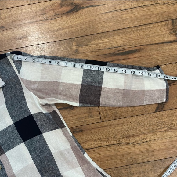 Soft Surroundings Carreaux Plaid Zip Back Button Up Shirt Size XS - Picture 11 of 12